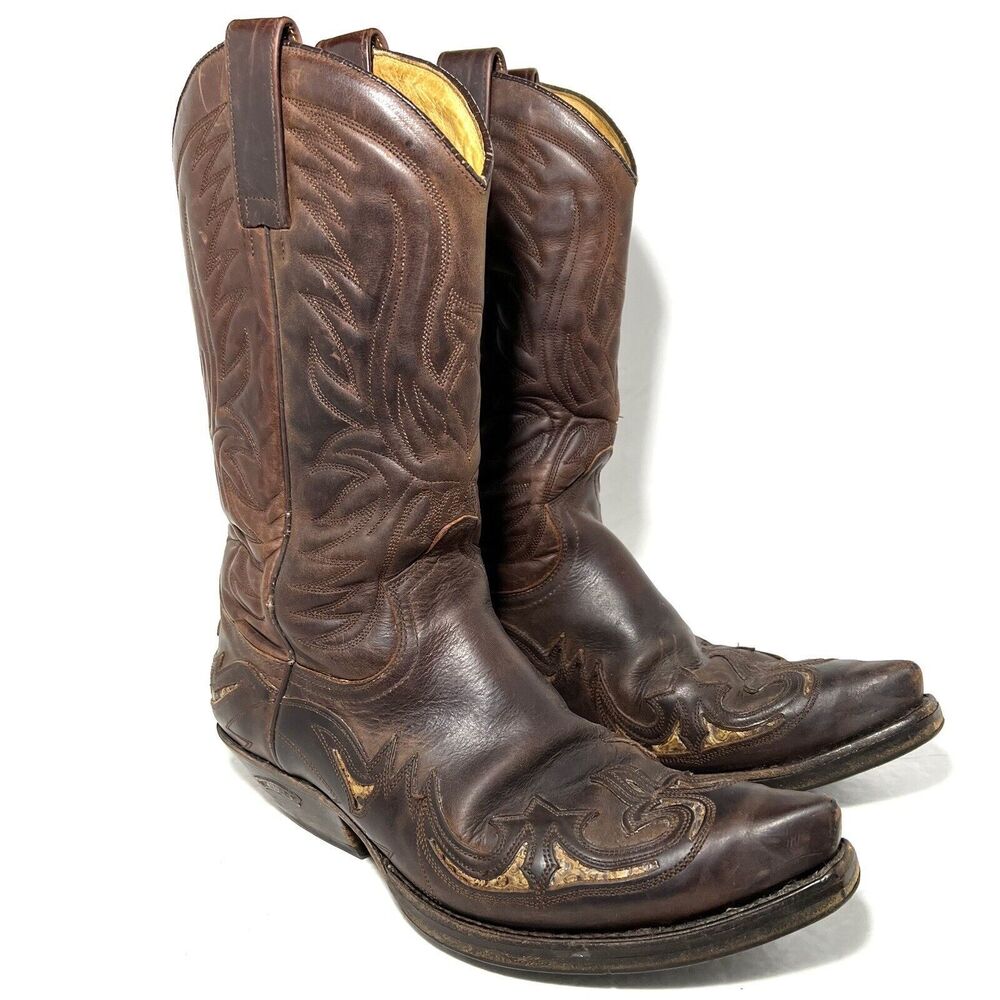 Sendra 3241 Cowboy Boots Brown Size 8.5 Cuban Heel
